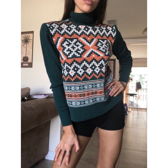 1970's vintage Woodstock wool turtleneck That 70’s - Picture 2 of 7